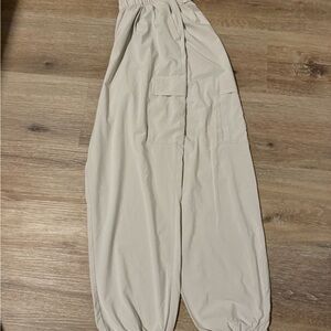 Vuori Cream Elastic Waist Pants